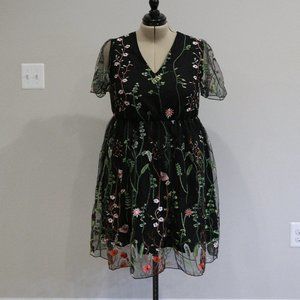 NWT Floral Embroidered Dress